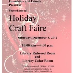 Please come to the Holiday Craft Faire in the Library